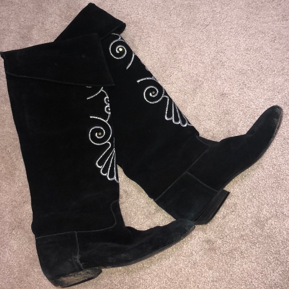 Vintage Suede Knee Boots